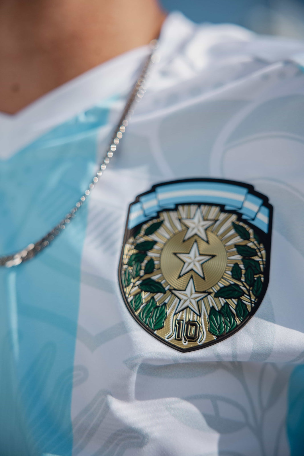 Argentina Copa America 2024 - crest detail | Senda Fan Jersey